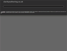 Tablet Screenshot of clarityauthoring.co.uk